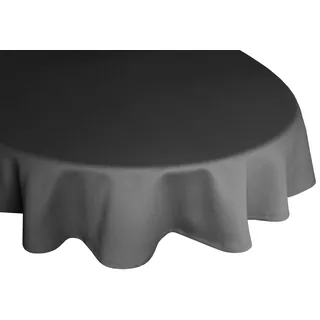 Wirth Tischdecke Neufahrn oval 130 x 190 cm Schwarz