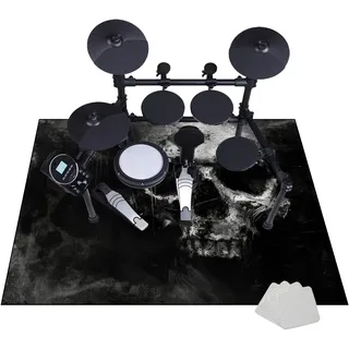 200 x 180 cm Drum Teppich Schlagzeug Teppich Schlagzeugteppich Schallschutz Teppich Schallschutzmatte Drum Rug Drum Matte Drumteppich Quadratische, rutschfeste Trommel Teppiche für Bass Drum Snare