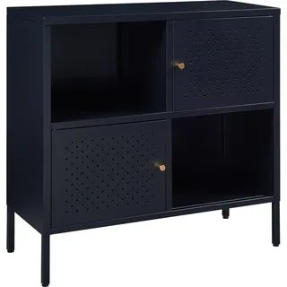 [en.casa] Sideboard Janakkala 80x35x80 cm Schwarz