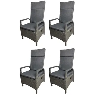 Gardissimo RIO Alu Polyrattan Loungesessel Dining Sessel verstellbare Lehne