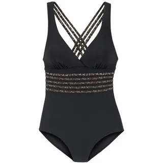 LASCANA Badeanzug Damen Schwarz 38 Cup C