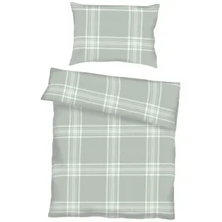 Kaeppel Bettwäsche , Grün , Textil , Graphik , 140x200 cm , bügelleicht , Heimtextilien, Bettwäsche & Leintücher, Bettwäsche, Flanell-Bettwäsche