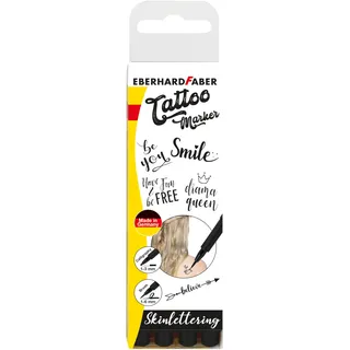 Eberhard Faber Tattoo Stifte Set Skinlettering 4 St. Schwarz