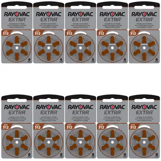 Rayovac Extra Advanced mit Active Core Technology, Neuste Generation an Hörgerätebatterien, Größe 312