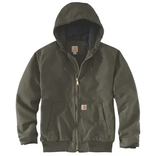 CARHARTT Washed Duck Active Jac Dunkelgrün L