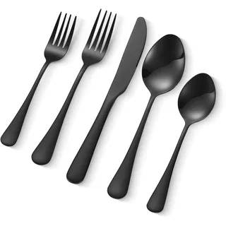 Vevor 30-teiliges Besteckset Schwarz