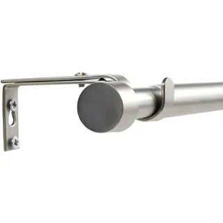 deco-raum Vorhangstange Flexa 1-läufig Ø 19 mm 160-300 cm Silber/Weiß