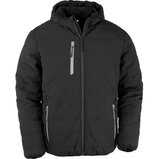 Result Genuine Recycled - "Compass" Jacke Wattiert für Herren - Winter BC4959 (XXL) (Schwarz/Grau) - Schwarz