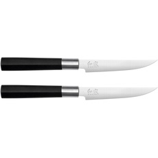 KAI Europe Steakmesserset, Edelstahl, schwarz, 24.6x10x3 cm, 2-Einheiten