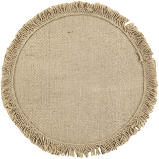 Douceur d'Intérieur Tischset (Durchmesser 38 cm) Frangyss, Jute, Fransen