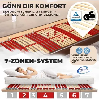 Coemo RUBY 7-Zonen verstellbar 100 x 200 cm