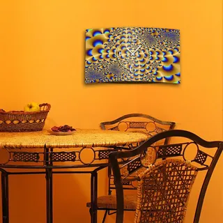 Retro Psychodelic Designer Wanduhr modernes Wanduhren Design leise kein ticken dixtime 3D-0233 - Braun