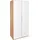 Drehtürenschrank Level by fresh to go 100 x 236 x 58 cm Braun/Weiß