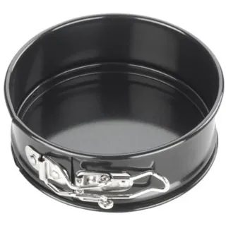 Tala Performance Springform 19.3 cm rund aus Karbonstahl mit Antihaftbeschichtung und Hebeboden Backform für Kuchen und Käsekuchen schwarz