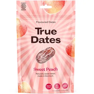 True Gum True Dates - Sweet Peach | natürlich aromatisierte Datteln | Pfirsich | 100 g