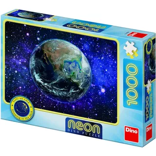 Dino Neon-Puzzle 1000 Teile Planet Erde