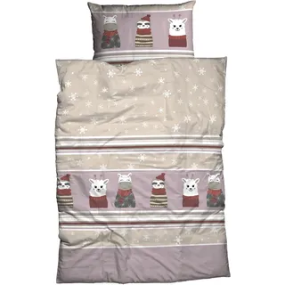 Casatex Nisa Lustiges Design Rosa 155 x 220 cm + 2 x 80 x 80 cm
