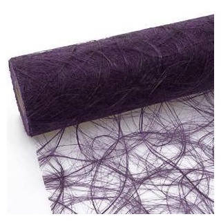 100 Deko Herzen + 25 m x 30 cm Sizoweb - Vlies Original Tischband Tischläufer aubergine - 64 023-R 300+H