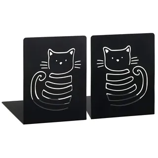 Moses Buchstütze Metall 16 x 16 x 12,5 cm Schwarz 2 St.