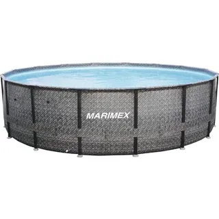 Aufstellpool Framepool Marimex Florida rund Ø 488x122 cm ohne Zubehör rattan