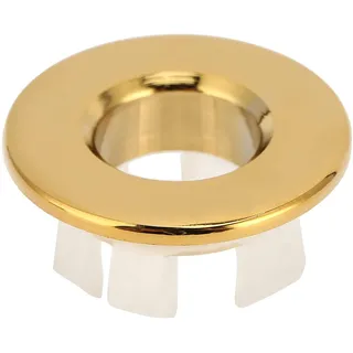 Waschbecken Loch Rund, Badezimmer Waschbecken Waschbecken Überlauf Abdeckung Küche Waschbecken Dekoration Ersatz Loch Ring Badezimmer Home Supplies für Badezimmer(Gold)