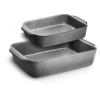SPRINGLANE Keramik Auflaufform Misty Cliff 2er-Set, Steingut Backform für Lasagne, Quiche oder Tiramisu