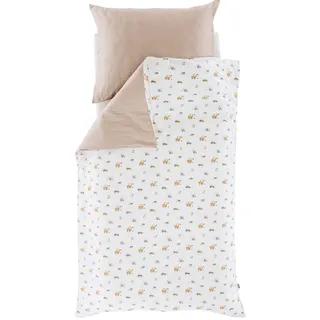 Kinder- und Jugend-Bettwäsche Kleine Farm, Größe: 135 x 200 cm + 80 x 80 cm - Bettwäsche aus feinster, weicher Baumwolle - in praktischer Turnbeutelverpackung