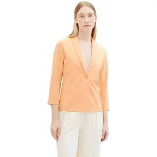 TOM TAILOR Damen Regular Fit Basic Blazer Jacke mit 3/4-Arm, 34891 - Light Coral, XL