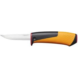 Fiskars Handwerkermesser inklusive Holster mit integriertem Messerschärfer