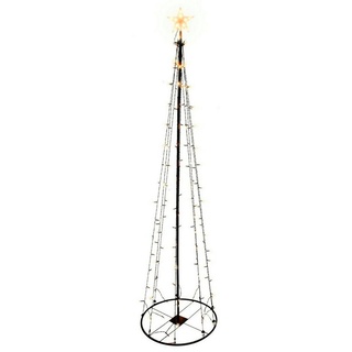 Mojawo LED Metall Weihnachtsbaum 120 cm Außen 8 Funktionen - Schwarz