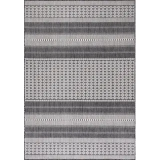 Teppium In & Outdoor Teppich Sisal Optik Modern Design Flachgewebe Wetterfest Balkon Terrassen Teppich Wohnzimmer, Grösse: 120x170 cm - Beige