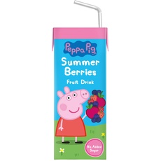 Peppa Pig Summer Berries Fruchtsaft, leckerer Saft für Kinder, mit Strohhalm, ohne Zuckerzusatz, Dreierpack (3x200ml)