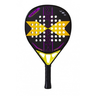 HARLEM PADEL Helix Padelschläger, Erwachsene, Unisex, Schwarz/Gelb/Violett, Einheitsgröße