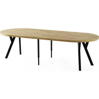 WFL GROUP Twixy Ø 100 cm Eiche Hell Braun