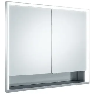 KEUCO Royal Lumos Spiegelschrank Wandeinbau 2-türig, kurze Tür, offenes Ablagefach, 900mm, 14333171301, Ausführung: ohne Dali Steuerung