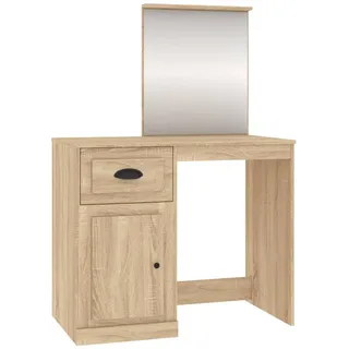 vidaXL Schminktisch mit Spiegel Sonoma-Eiche 90x50x132,5 cm - Braun