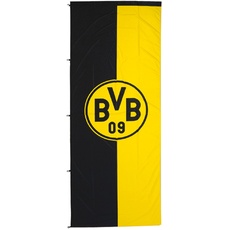 Bild Borussia Dortmund BVB-Hissfahne im Hochformat, 150x400cm, Schwarz/gelb