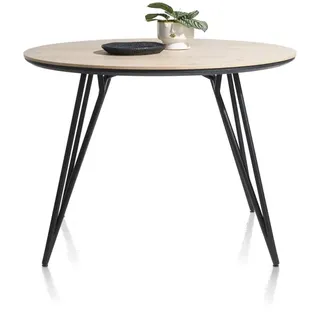 XOOON Vik Tresentisch Metall/Eichenholz Rund