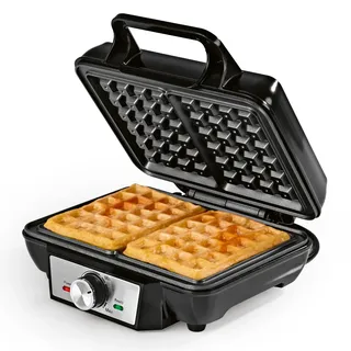 GOURMETmaxx Waffeleisen Belgische Waffeln 1000W schwarz/silber | Silber