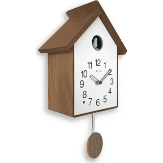 Kuckucksuhr aus Holz mit Lichtsensor LAVVU Cuckoo LCT4020 - Braun, Weiß
