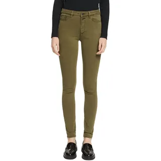 ESPRIT Damen Hose, Skinny, Synthetik, Dark Khaki, 27W / 34L
