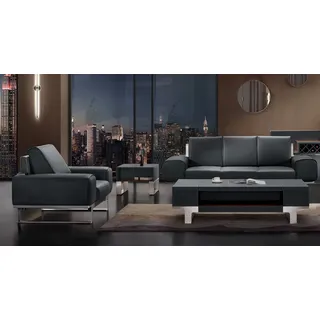Luxus Sofagarnitur Couchtisch Sofa Sofas Sessel Stoff Couch Set 4tlg. Möbel Samt - Lila