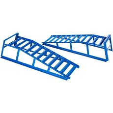 cartrend PKW Auffahrrampen-Set, bis 225 mm Hebebühne Kfz Rampe Auffahrbock Hebeplattform mit Überfahrschutz, 2 Stück