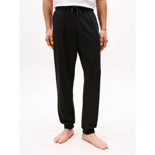 Sweathose, Herren, Gr. L (52), N-Gr, schwarz, Sweatware, Obermaterial: 50% Baumwolle, 50% Polyester, TOMMY HILFIGER UNDERWEAR, normal, Hosen Sweathose, Lounge-Jogginghose, regular fit, elastischer Bund
