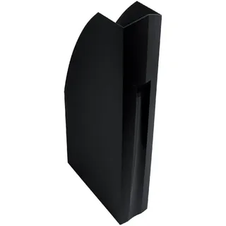 Exacompta 180014D Premium Stehsammler The Magazine für DIN A4 aus Recycling-Kunststoff, ideal für die Ablage Ihre Dokumente Zeitschriftensammler Blauer Engel Aktenordner EcoBlack schwarz