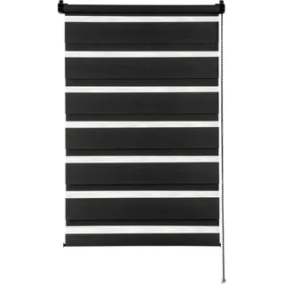 Gardinia Doppelrollo EasyFix 60 cm x 150 cm Schwarz