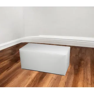 Talamo Italia Pouf Aceto, Mehrzwecksessel, Sitzsack, Hockerhocker, Italy, 90x40 h42 cm, Weiß