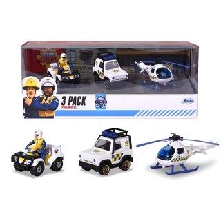 DICKIE Toys Sam 3-Pack, Feuerwehrmann Sam Spielzeug, Feuerwehrmann Sam Figuren, 1:64, 5-8 cm Länge