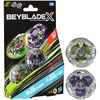 Hasbro Beyblade X Yell Kong 3-60GB and Helm Knight 5-80T Kreisel Dual Pack, Set