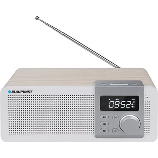 Blaupunkt Radiowecke Bluetooth AUX SD SLOT Schlummer Modus - Weiß, Braun